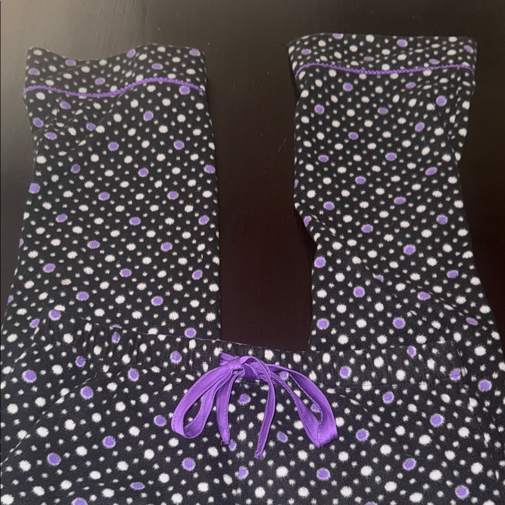 Anne Klein Cozy Black and Purple Women’s Pajamas Size S - Picture 4 of 6